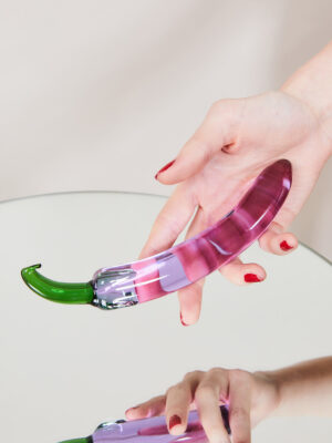 Dildo en verre Aubergine PRENDS TES VITAMINES