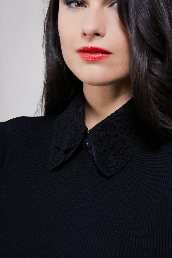 Col Claudine brodé OUVRE LA BOUCHE 🇫🇷
