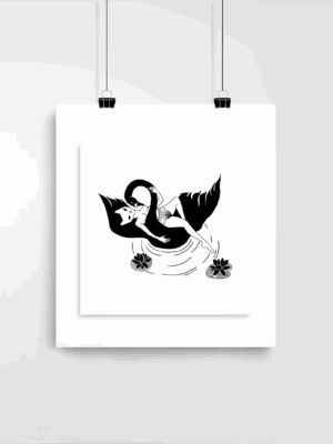 Illustration SWAN LADY x Catpurrrs 🇫🇷