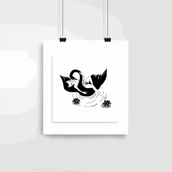 Illustration SWAN LADY x Catpurrrs 🇫🇷