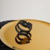 Bracelet TRAPÉZIST en cuir noir N.1 x Maison Dressage