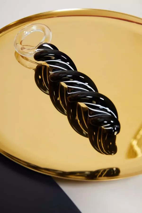 Dildo en verre noir FESTINA LENTE