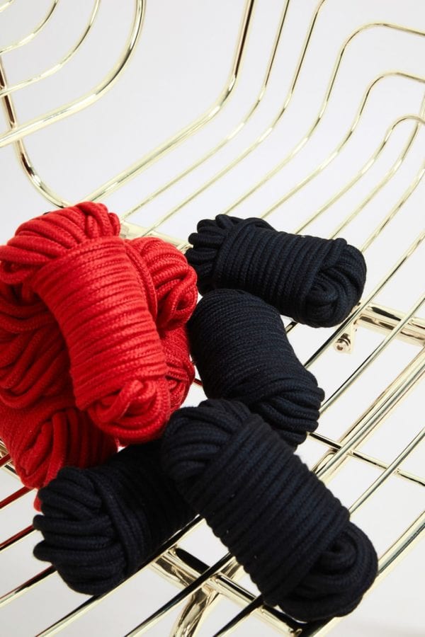 LA CONTRAINTE, Corde à shibari Rouge en coton 10m-ø6mm