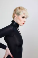 Catsuit UNZIP ME en zentai noir semi-opaque