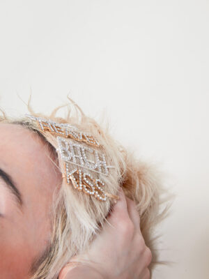 Barrette strass Silver BITCH