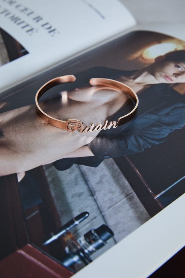 Bracelet #lesmotsdoux PUTAIN Pink Gold