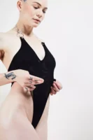Body noir en tulle PAR EN DESSOUS