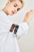 Bracelet Menotte en cuir DEVOZIONE x Fatima