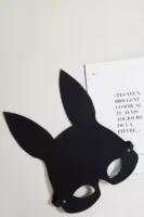 Masque en cuir Noir BUNNY x Fatima