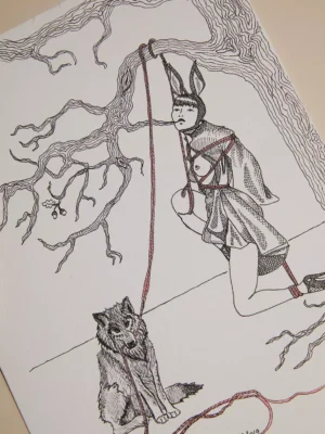 Aquarelle LOUP Y ES-TU x Céline Achour 🇫🇷
