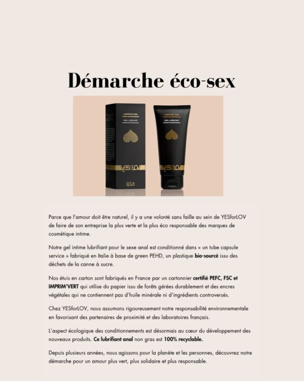 LUBRIFIANT ANAL confort et performance x YESforLOV 🇫🇷