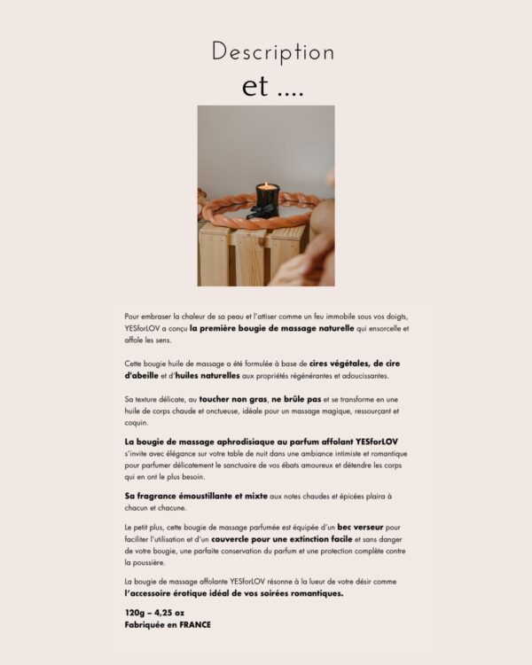 Bougie de Massage parfum ENIVRANT x YESforLOVE 🇫🇷