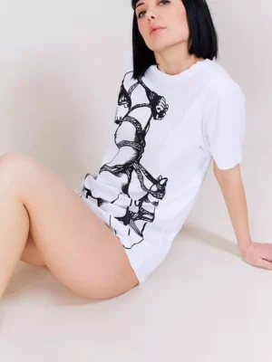 SHIBARI T-shirt blanc unisexe X  Figure Of A