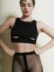 Crop-Top noir UNDERBOOBS