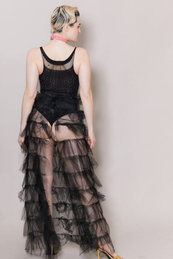 Jupe ouverte tulle noir BACHELORETTE