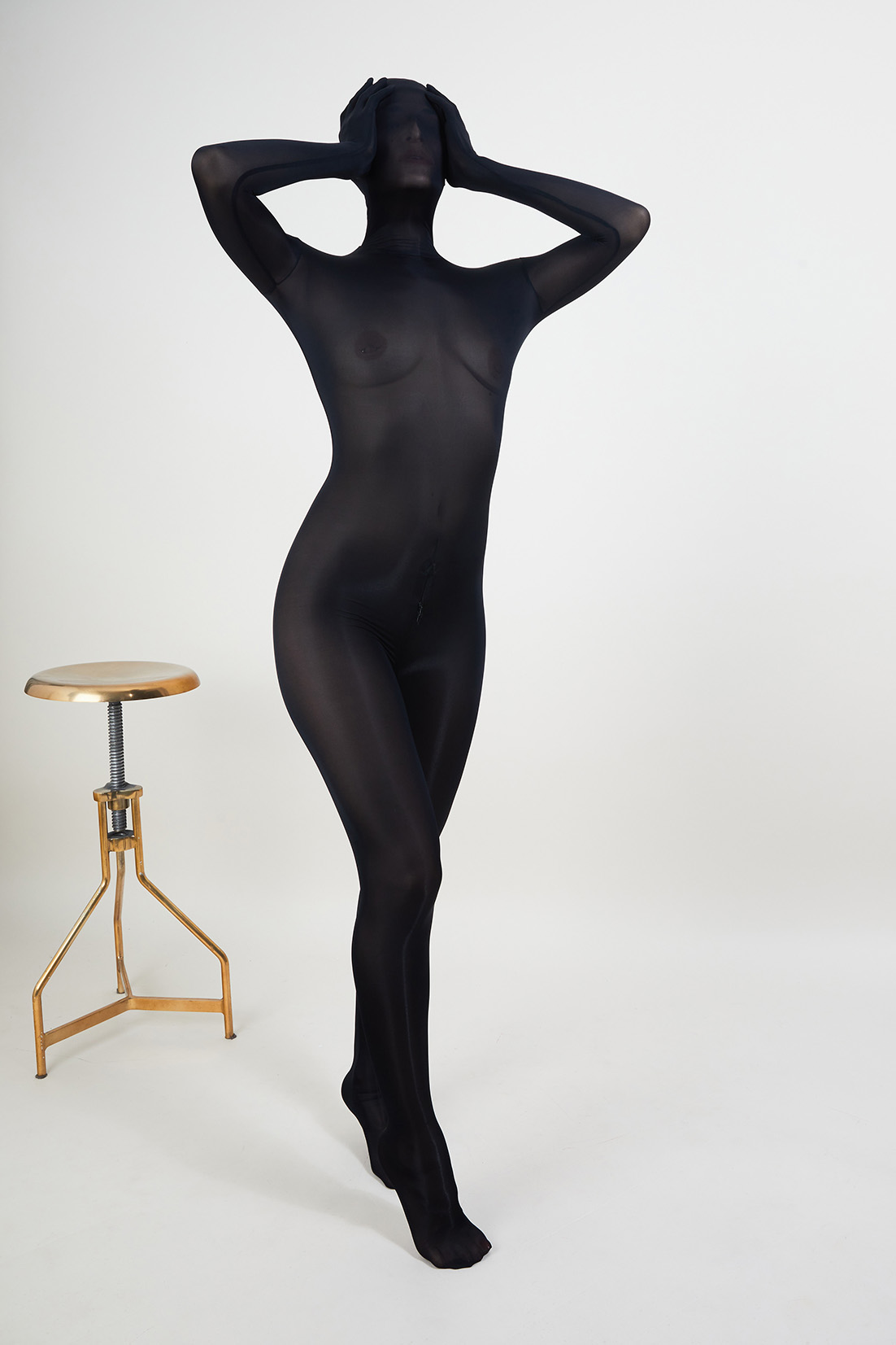 Catsuit intégrale LE PREMIER JOUR en zentai semi-opaque