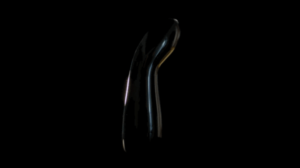 Dildo RAVEN Onyx Black Glass Vibrator x NIGHTFALL