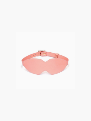 bandeau bdsm en cuir rose