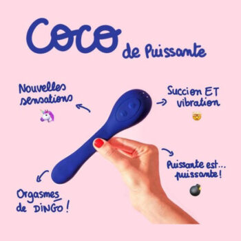 Éveillez votre Sensualité avec nos Sextoys Puissante® Raffinés, de Qualité et Polyvalents. Coco de Puissante® c'est 10 modes différents, à la fois pour la Succion et la Vibration