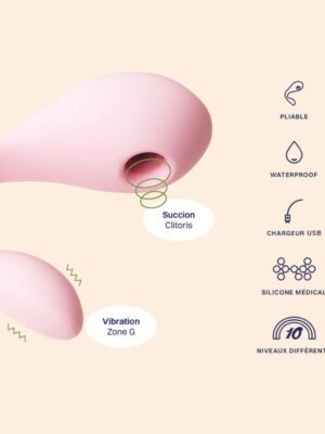 Éveillez votre Sensualité avec nos Sextoys Puissante® Raffinés, de Qualité et Polyvalents. Coco de Puissante® c'est 10 modes différents, à la fois pour la Succion et la Vibration