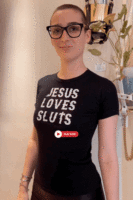 JESUS LOVE SLUTS, Tee-Shirt en coton♀️♂️