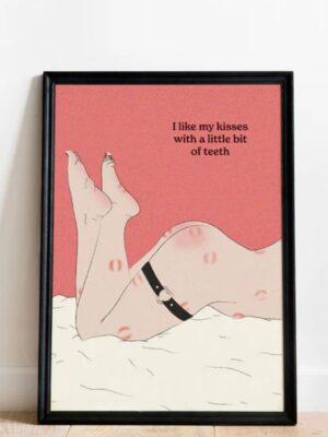 Affiche idée cadeau BISOU ! L'univers de Troty est à la fois pop, politique et poétique, pensé pour faire rayonner la puissance féminine sur vos murs. Affiches féministes Troty à découvrir!