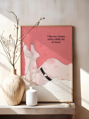 Affiche idée cadeau BISOU ! L'univers de Troty est à la fois pop, politique et poétique, pensé pour faire rayonner la puissance féminine sur vos murs. Affiches féministes Troty à découvrir!