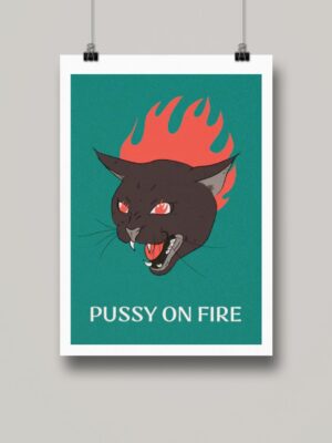 Pussy on Fire ! L'univers de Troty est à la fois pop, politique et poétique, pensé pour faire rayonner la puissance féminine sur vos murs. Affiches féministes Troty à découvrir!