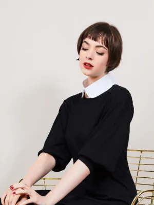 Col Claudine brodé RENDEZ-VOUS À 15h00 AVEC MONSIEUR 🇫🇷