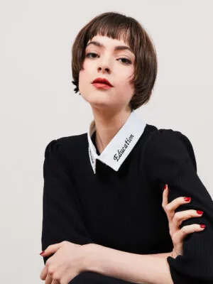 Col Claudine brodé LA BONNE EDUCATION 🇫🇷